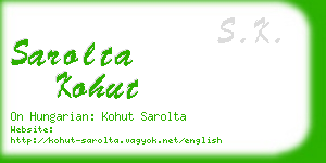 sarolta kohut business card